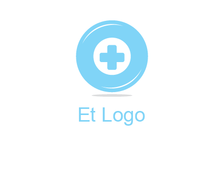 addition sign inside letter O