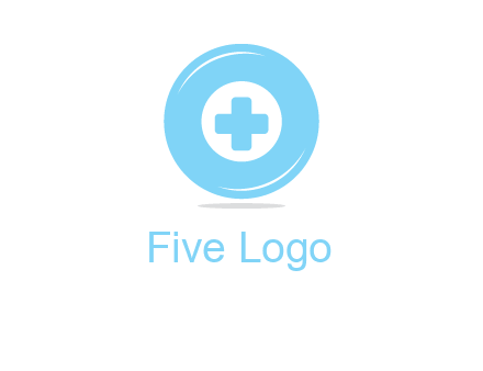 addition sign inside letter O