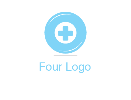addition sign inside letter O