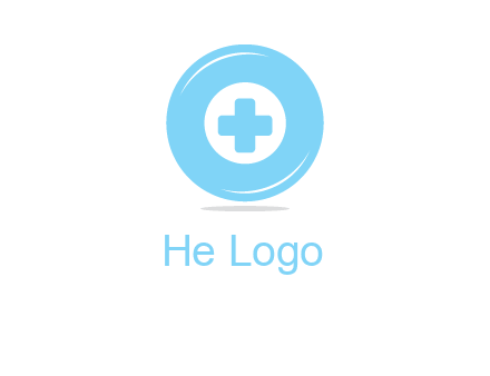 addition sign inside letter O