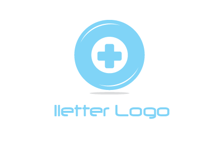addition sign inside letter O