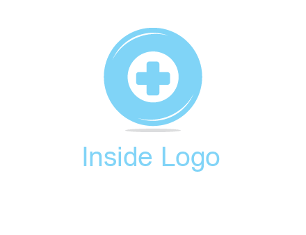 addition sign inside letter O