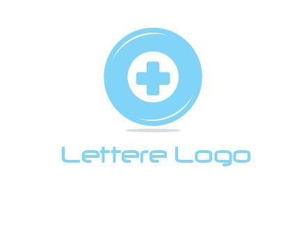 addition sign inside letter O