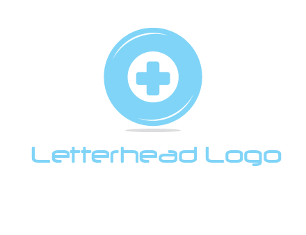 addition sign inside letter O