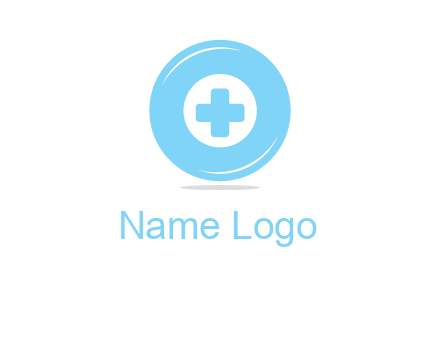 addition sign inside letter O