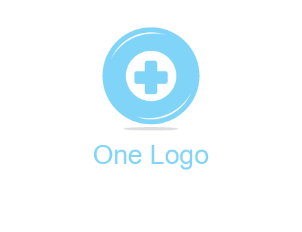 addition sign inside letter O