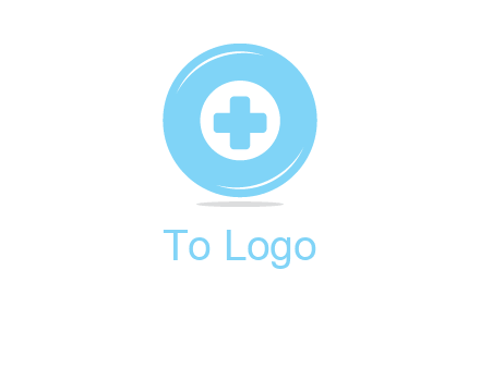 addition sign inside letter O