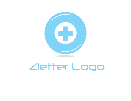 addition sign inside letter O