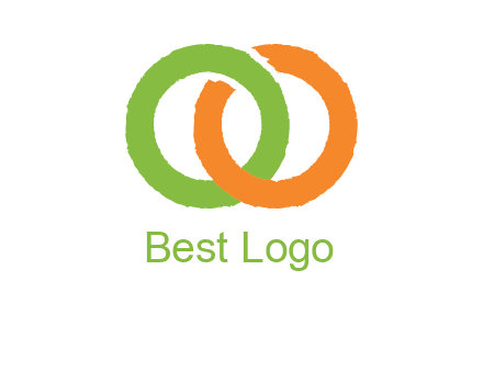 two ring entwined to form an O 