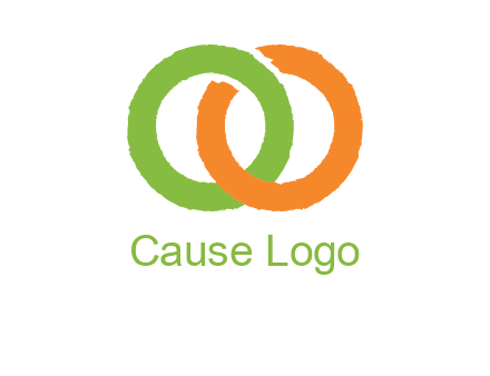 two ring entwined to form an O 