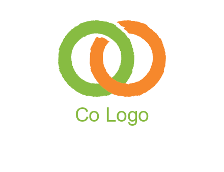 two ring entwined to form an O 
