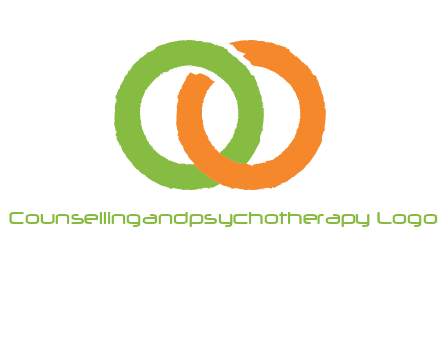 two ring entwined to form an O 