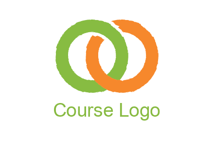 two ring entwined to form an O 