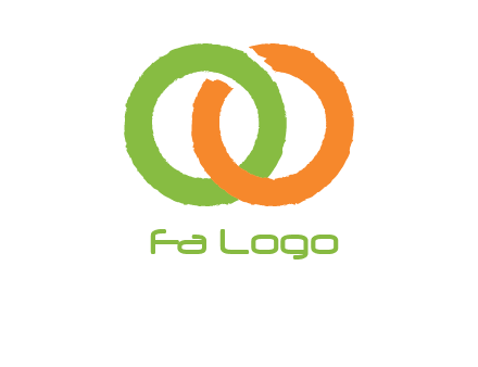 two ring entwined to form an O 