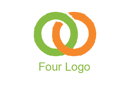 two ring entwined to form an O 