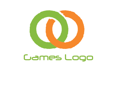 two ring entwined to form an O 
