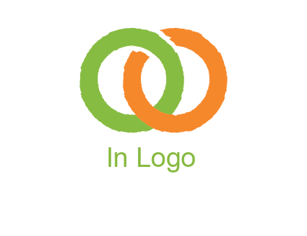 two ring entwined to form an O 