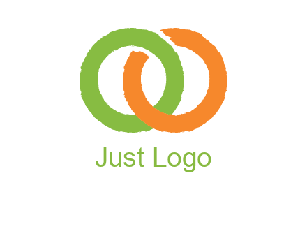 two ring entwined to form an O 