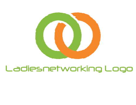 two ring entwined to form an O 