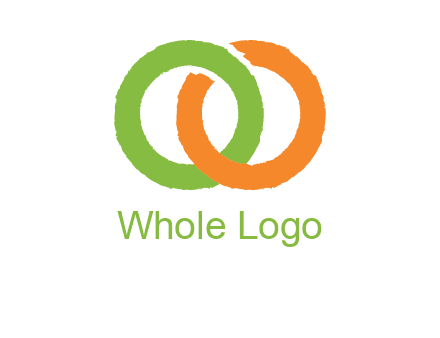 two ring entwined to form an O 