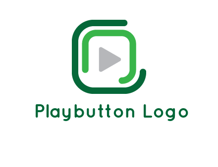 letter O formed inside a play button