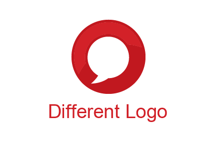 mirror image of letter Q inside an O