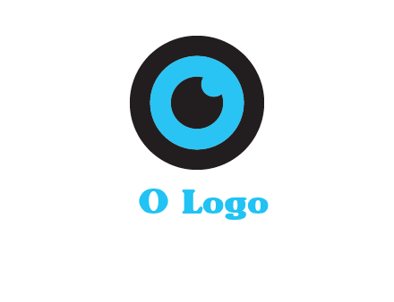 a round cartoon eye forming the letter O