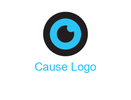 a round cartoon eye forming the letter O