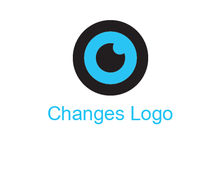 a round cartoon eye forming the letter O