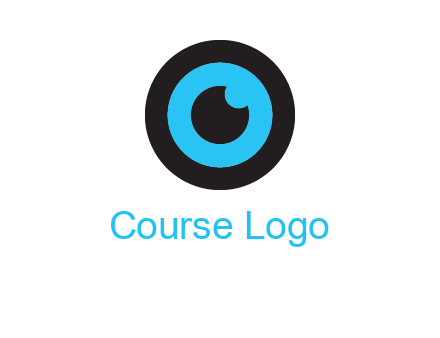 a round cartoon eye forming the letter O