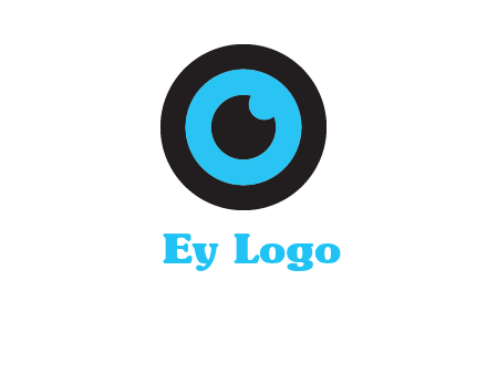 a round cartoon eye forming the letter O