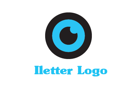 a round cartoon eye forming the letter O