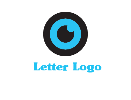 a round cartoon eye forming the letter O