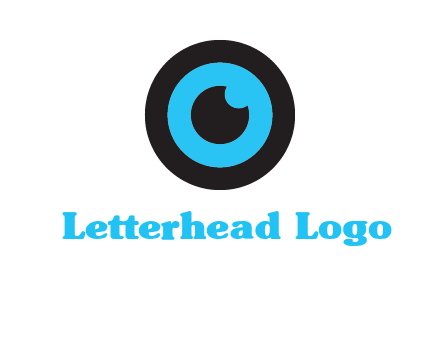 a round cartoon eye forming the letter O