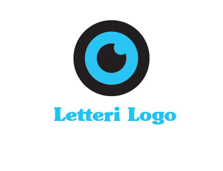 a round cartoon eye forming the letter O