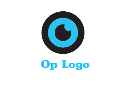 a round cartoon eye forming the letter O