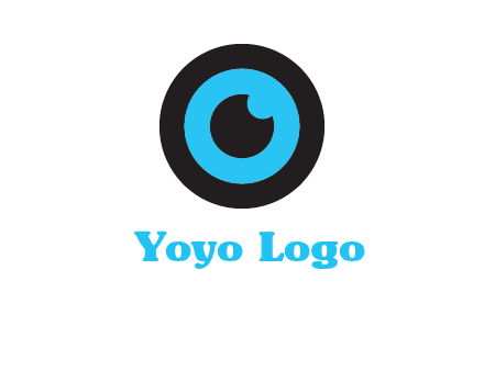a round cartoon eye forming the letter O