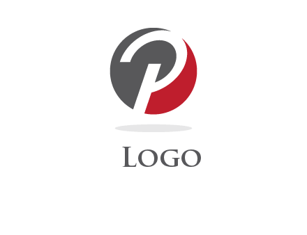 letter P in a circular logo