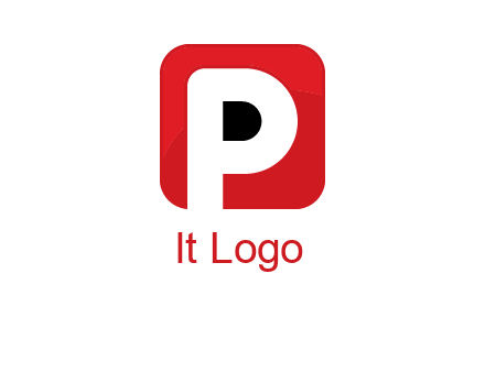 letter P inside a square with rounded corners