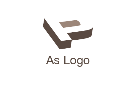 negative spacing 3D letter P 