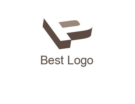 negative spacing 3D letter P 