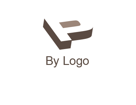 negative spacing 3D letter P 