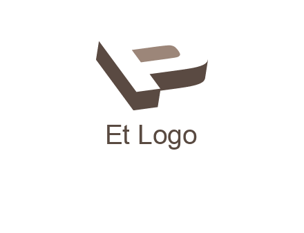 negative spacing 3D letter P 