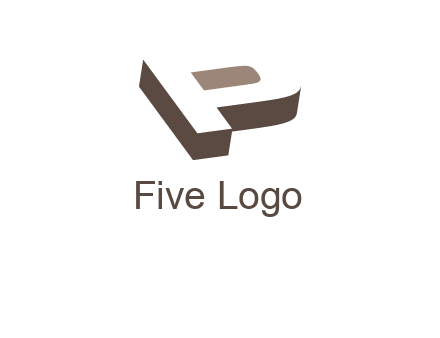 negative spacing 3D letter P 