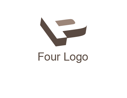 negative spacing 3D letter P 