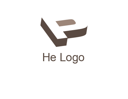 negative spacing 3D letter P 