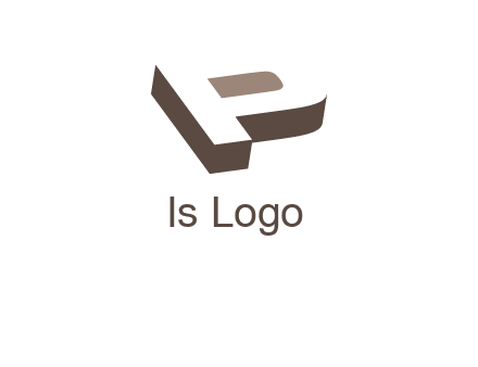negative spacing 3D letter P 