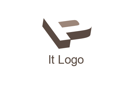 negative spacing 3D letter P 