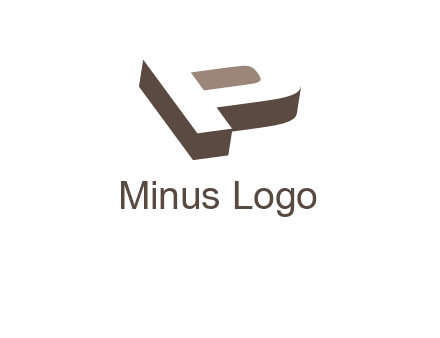 negative spacing 3D letter P 