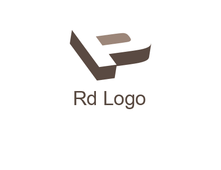 negative spacing 3D letter P 